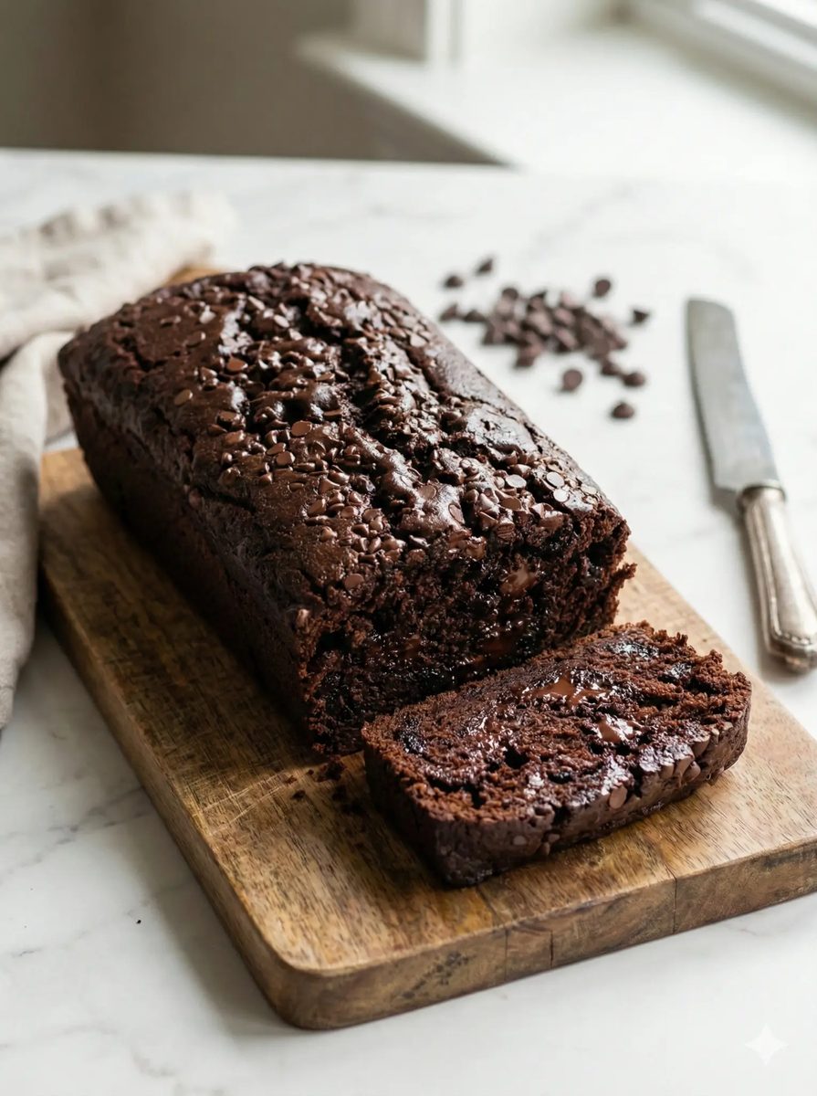 Chocolate Chocolate Chip Banana Bread